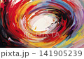 Abstract swirling paint vortex background, hand drawn digital stop motion animation seamless loop 141905239