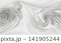 Abstract flowing line swirl background, hand drawn digital animation, seamless loop 141905244