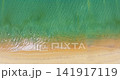 Beautiful sea summer landscape, Waves sea water surface High quality video Bird's eye view, Drone top view waves crashing on sand beach,Nature ocean sea beach background 141917119