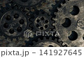 Image of old, rotating gears - 3D animation 141927645