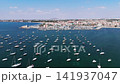 Boats and yachts anchored in the waters of Mar Menor 141937047