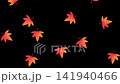 舞いながら落ちる紅葉のアニメーション　銀杏　もみじ　 141940466