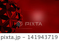 A Red Background With A Black And White Sphere A Red Background With A Black And White Sphere 141943719