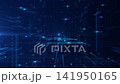 Technology Digital Data Network, An intricate visualization of a digital data network, Features background with dynamic light streams representing connectivity and high speed data transfer. 141950165