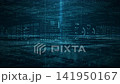Futuristic Digital Data Interface with Dynamic Numbers and Analytics 141950167