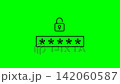 Animated Password Field with Lock Icon and Hidden Asterisk Characters on Green Screen Background, Secure Login, Authentication, Privacy, Account Access and User Interface Video 142060587