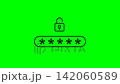 Animated Password Field with Opening Lock Icon and Hidden Asterisk Characters on Green Screen Background, Secure Login, Authentication, Privacy, Account Access and User Interface Video 142060589