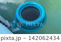Pool skimmer net cleaning water surface 142062434