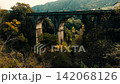 Aerial of Ancient Roman stone bridge Aerial of Ancient Roman stone bridge 142068126