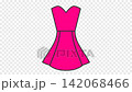 Seamless loop animation of a pink dress moving up and down. Minimalist flat style icon graphic element isolated on transparent alpha channel background for female fashion apparel project assets. Seamless loop animation of a pink dress moving up and down. Minimalist flat style icon graphic element isolated on transparent alpha channel background for female fashion apparel project assets. 142068466
