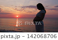 The Silhouette Of The Belly Of A Pregnant Woman The Silhouette Of The Belly Of A Pregnant Woman 142068706