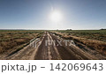 Off-road driving on a dirt path through open landscape under bright sun 142069643
