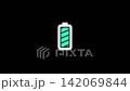 Battery charging abstract green neon power bar design 142069844