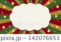 かわいいクリスマスのもこもこフレームアニメーション 142076651
