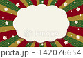 かわいいクリスマスのキラキラもこもこフレームアニメーション 142076654