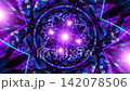 futuristic purple neon mandala tunnel with glowing center light 142078506