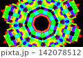 vibrant kaleidoscope pixel pattern with neon colors 142078512