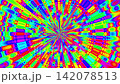 vibrant rainbow radial ray background with moire effect 142078513