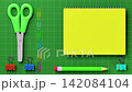 Flat lay school supplies and greeting notebook animation. 142084104