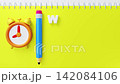 Back to School 3D Notepad and Pencil Render 142084106