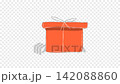 Hand drawn sketch of gift box holiday present video frame isolated on transparent background 142088860