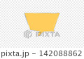 Hand drawn sketch of trapezoid speech bubble badge video frame isolated on transparent background 142088862