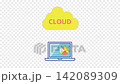 An animation showing a dotted line extending from a computer to the cloud (with a transparent background). An animation showing a dotted line extending from a computer to the cloud (with a transparent background). 142089309
