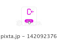 Minimalist logout icon with mouse click animation isolated on white background 142092376