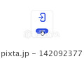 Minimalist login icon with mouse click animation isolated on white background 142092377