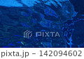 Underwater Water Texture with Sunlight Reflections. Abstract Blue Ocean Background. 4K 142094602