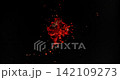Ultra slow motion blood splash isolated on black background. Realistic liquid droplets ideal for VFX compositing, overlays, horror effects and cinematic action scenes. Ultra slow motion blood splash isolated on black background. Realistic liquid droplets ideal for VFX compositing, overlays, horror effects and cinematic action scenes. 142109273