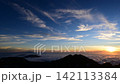 Time lapse of sea of clouds and sunset 142113384