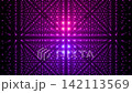 Elegant seamless loop animation of moving slowly through dense matrix of pink and purple bokeh particles 3d render, premium abstract cosmic lounge backdrop on black 142113569