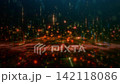 Cybersecurity Shield on Digital Network Background, The Cybersecurity shield symbol glowing on a complex digital network, representing data protection and internet security. 142118086