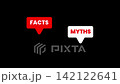 Cartoon facts and myths speech bubble animation isolated on black background 142122641