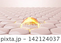 3DCG illustrating the mechanism by which high molecular weight vitamin C serum slowly penetrates and is absorbed into the stratum corneum of the skin. 142124037
