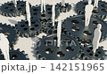 3D animation of male and female silhouettes rotating on gears 142151965