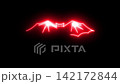 Glowing Red Neon Bat Halloween Animation on Black Background 4K 142172844