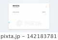 Invoice Digital Document with Paid Stamp and Itemized List 142183781