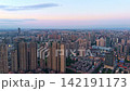 Aerial view of Chengdu skyline with 339 TV tower at sunset in China 142191173