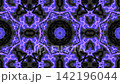 Blue abstract patterns gracefully move through a dark background. 142196044