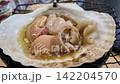 April 30 2026 Fresh scallops grilled in shells with soy sauce. 142204570
