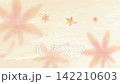 水彩の紅葉が舞う秋の和紙背景ループアニメ 142210603