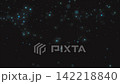 Teal sparkling dust and star flare particles gently floating against dark background for creative video overlay. 142218840