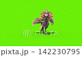 green screen archaeopteryx walks front dinoasaurs 3d rendering  142230795