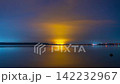 Apocalyptic sunset and clouds over forest lake, timelapse 142232967