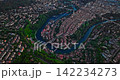 Aerial view over the city of Bern the capital city of Switzerland the historic district from above. Bern old town. The historic buildings in the city center 142234273