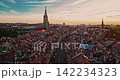 Aerial view over the city of Bern the capital city of Switzerland the historic district from above. Bern old town. The historic buildings in the city center 142234323