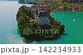 Aerial view of Iseltwald on Interlaken lake in Switzerland. Beautiful Swiss nature 142234933