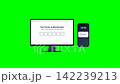 Animated two factor authentication login process with smartphone OTP verification on a green screen background 142239213